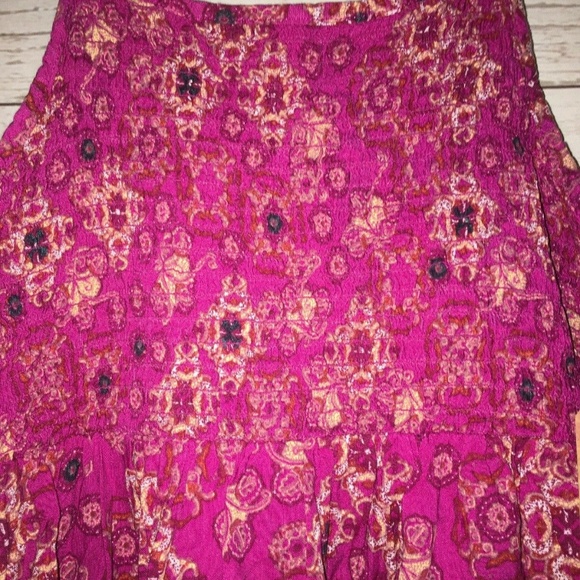 Mudd Girls Floral Smocked Top Skater Sun Dress Size 12 Magenta Pink New - Picture 6 of 6